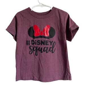 Bella Canvas Girls Minnie Mouse #Disney Squad Short Sleeved Graphic Tee Sz 5t